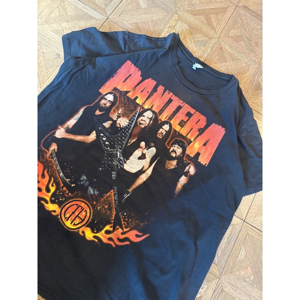 Pantera Band T-Shirt Mens 2XL Black CFH Cowboys From Hell Graphic Bay Island 10
